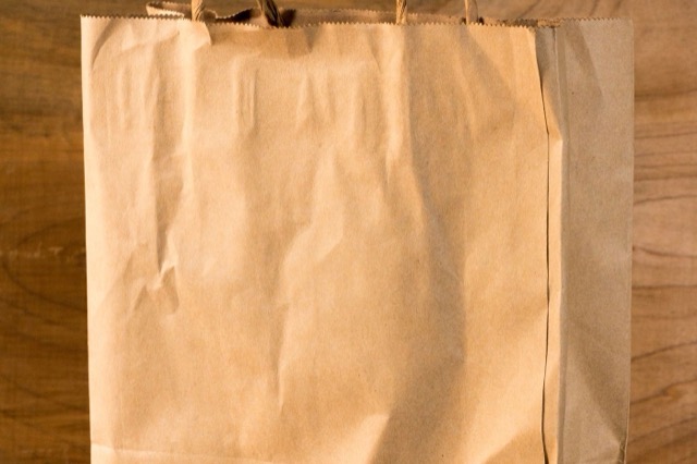 Photograph: plain kraft paper shopping bag