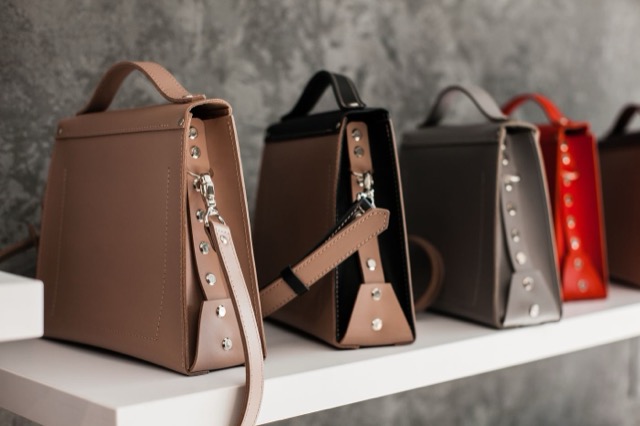 Photograph: handbags on a shelf for comparison