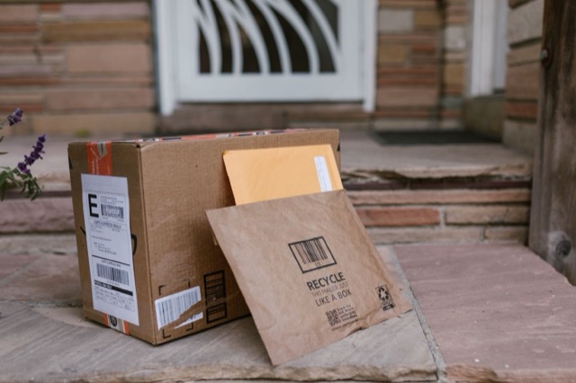 Photograph: delivered packages on a doorstep