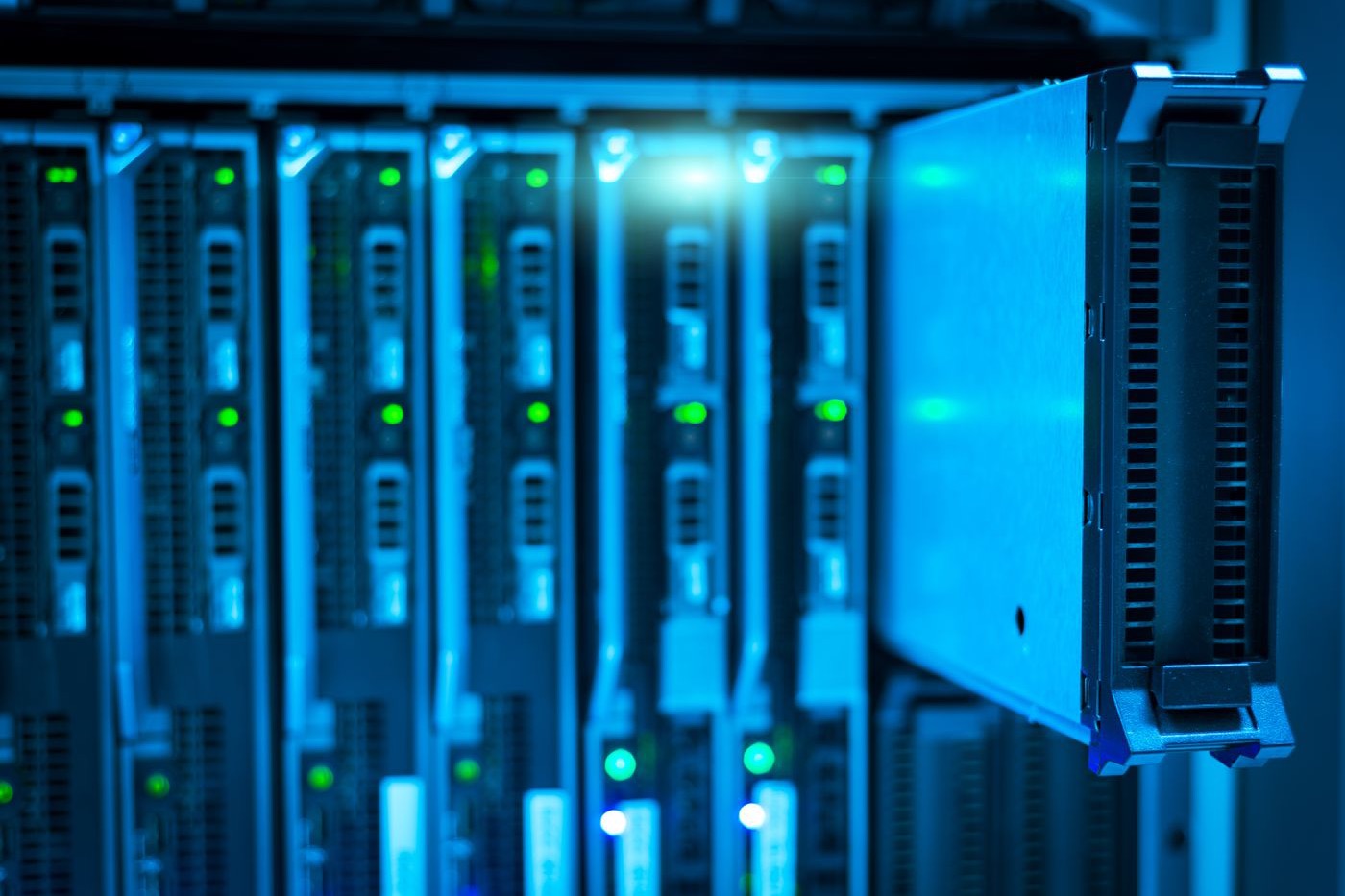Photograph: server rack close-up